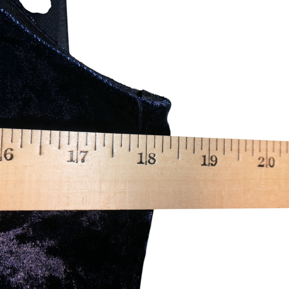 RM Richards Maxi Velour Velvet Dress Women 12 Blue Attached Cape Evening Elegant - Picture 8 of 13